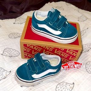 Old Skool Vans- deep teal toddler size 4